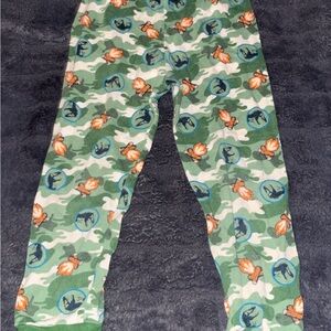 Green Camouflage Dinosaur Pajama Pants